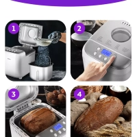 Хлебопечка с замесом теста КТ-322 - 600 Вт