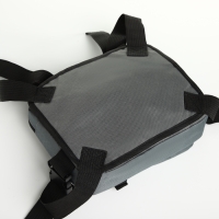 Сумка нагрудная на молнии, 2 наружных кармана, цвет серый Сумка нагрудная на молнии, 2 наружных кармана, цвет серый