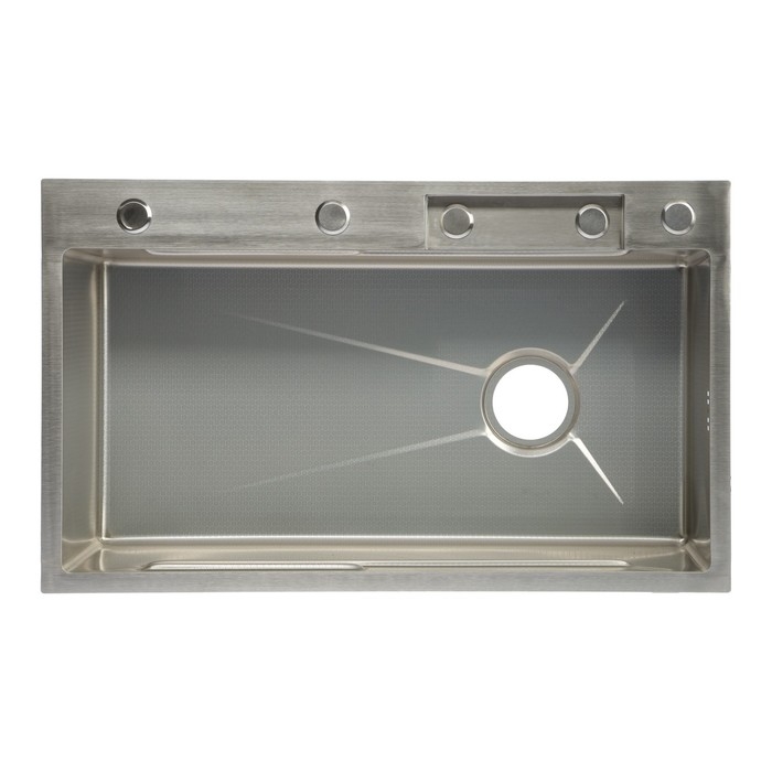 Кухонная мойка ZEIN M01, S=3.0 и 0.7 мм, смеситель, корзины, разделочная доска, сифон, сатин Кухонная мойка ZEIN M01, S=3.0 и 0.7 мм, смеситель, корзины, разделочная доска, сифон, сатин