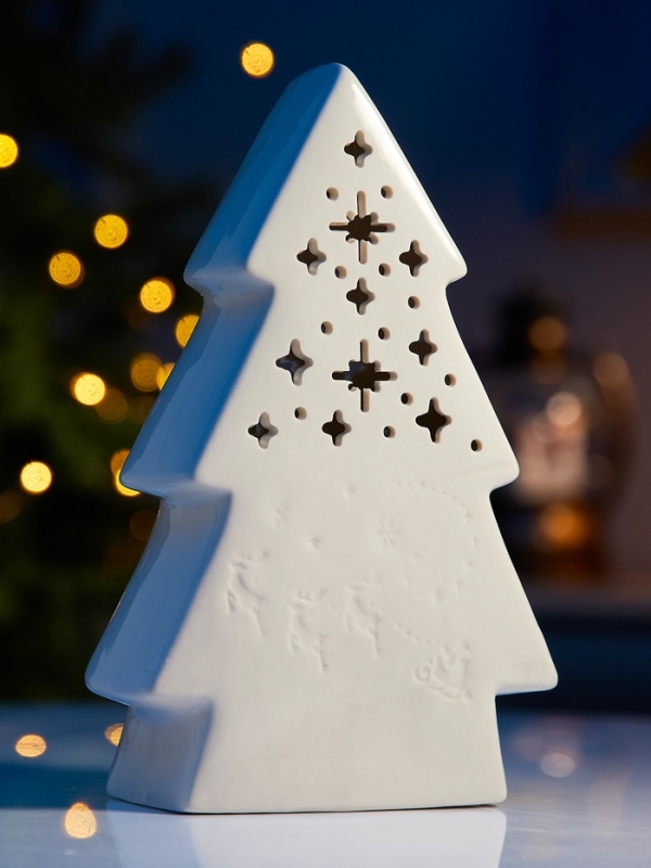 Светодиодная фигура "Волшебная елочка" 20.6х12.5х6, 1 LED, LR44x3(в компл.), Т/БЕЛЫЙ