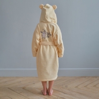 Халат махровый детский "Follow me" р-р 32 (110-116 см), бежевый