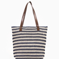 Сумка пляжная Полосы, 45*12*38, отд на молнии, подкладка, бело/синий Сумка пляжная Полосы, 45*12*38, отд на молнии, подкладка, бело/синий