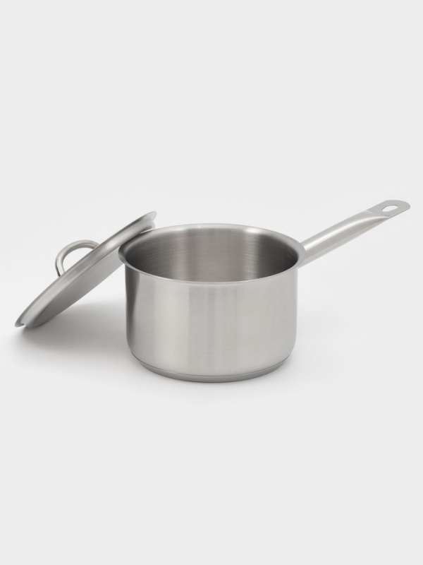 Ковш 2 л, d=16, h=10 см, с крышкой, толщина стенки 0,8 мм, индукция