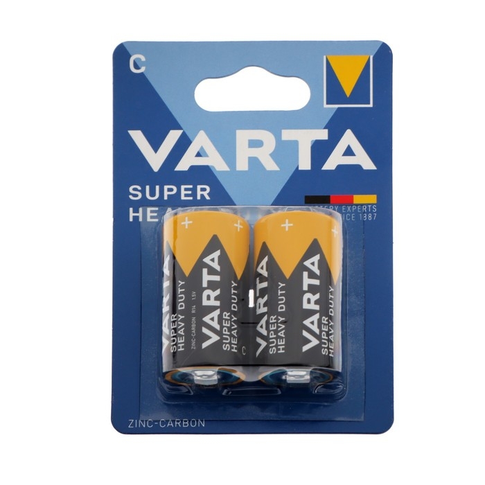 Батарейка солевая Varta SuperLife, C, R14-2BL, 1.5В, блистер, 2 шт.