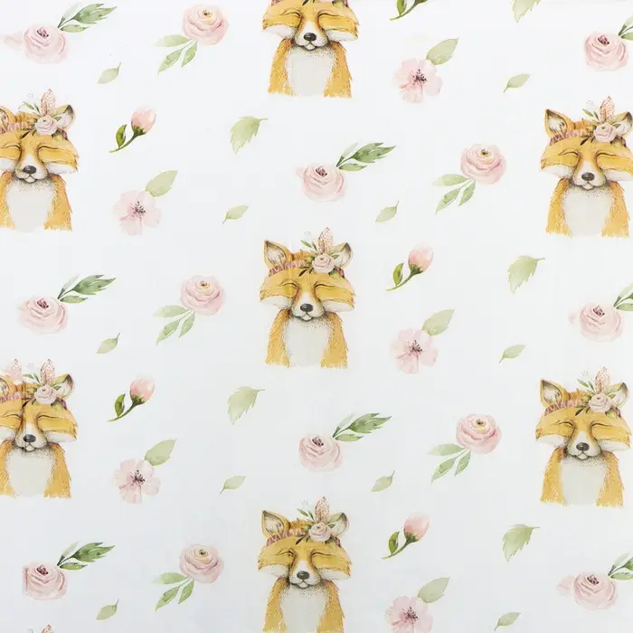 Бумага упаковочная тишью &laquo;Лисица и сад&raquo;, 50 см &times; 70 см, 17 грамм