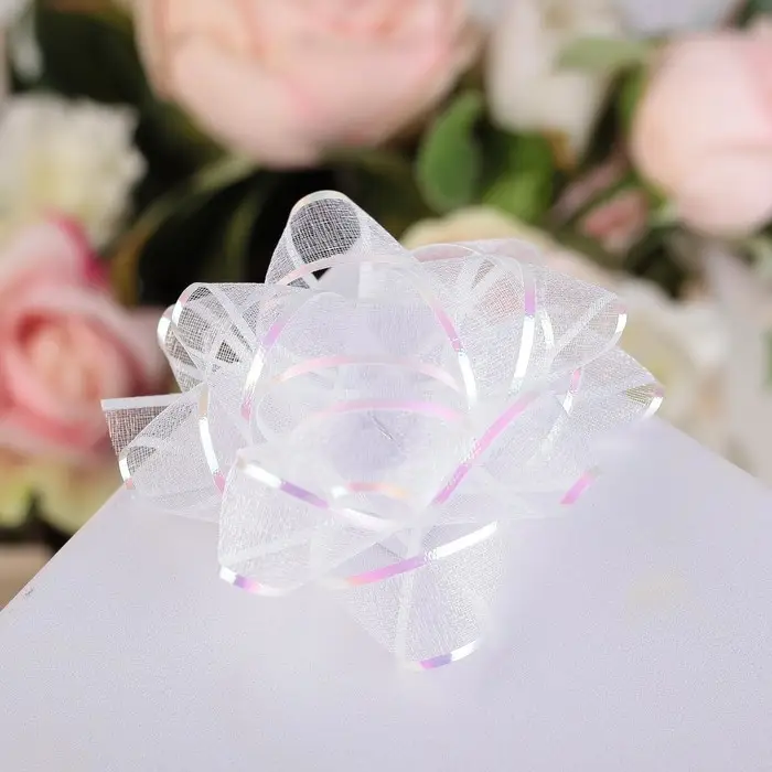 Бант - звезда №7.5 &laquo;Золотая полоса&raquo;, МИКС