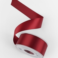 Лента атласная двухсторонняя №0789 38мм*25&plusmn;1м бордовый TR
