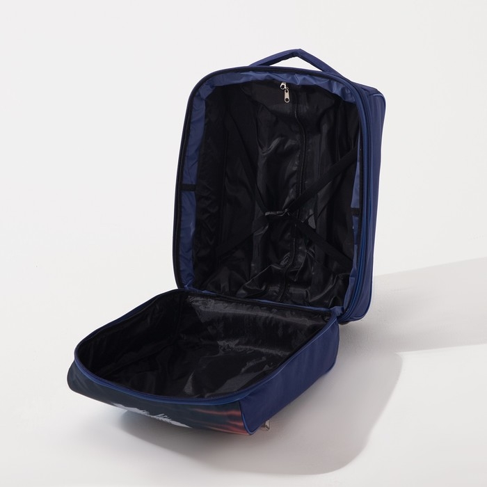 Чемодан малый 16" на молнии, цвет синий