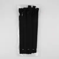 Молния &laquo;Спираль&raquo;, №7, неразъёмная, обувная, замок автомат, 20 см, цвет чёрный, цена за 1 штуку