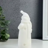 Фигурка светящаяся RISALUX &laquo;Снеговик в колпаке&raquo; LED, 3хAG10 белый 4,8х4,8х15 см