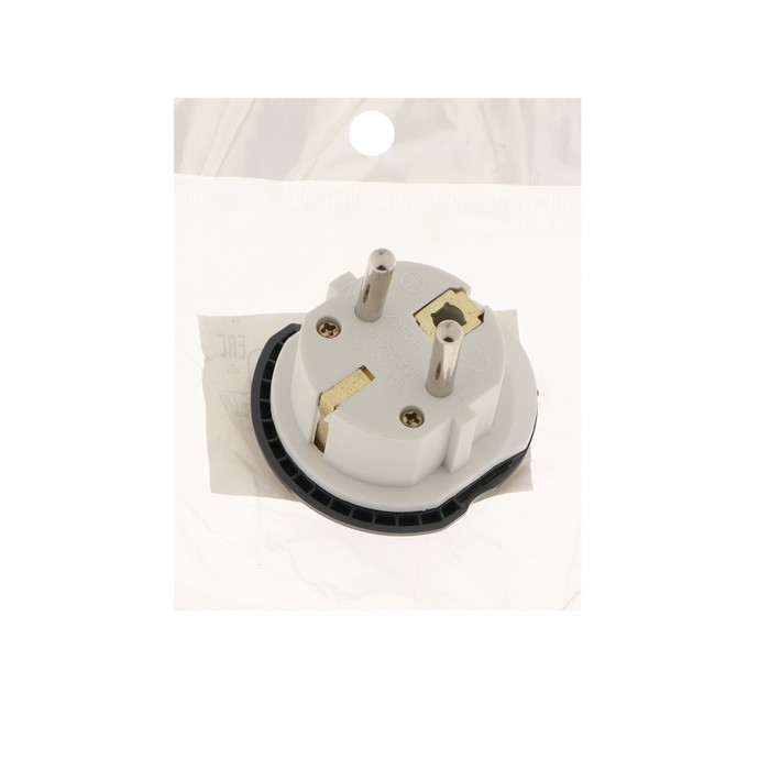 Переходник универсальный 16А, с з/к, 220 В, черно-белый, заподлицо в розетку,розн. упак.