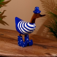 Сувенир "Уточка в синем" дерево 25х7х25 см