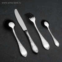 Набор столовых приборов &laquo;Посольский&raquo;, 24 предмета, декоративная коробка, цвет серебряный