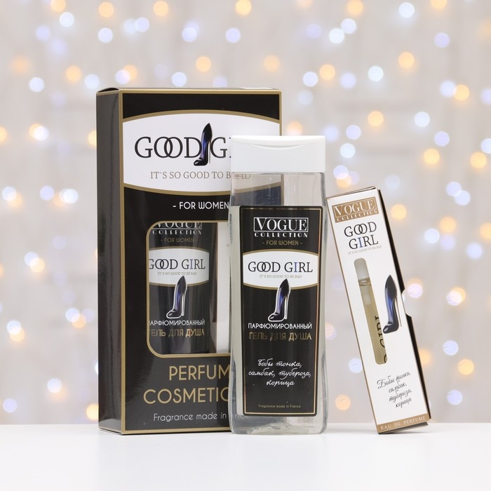 Подарочный набор косметики женский Good Girl, гель для душа 250 мл, парфюмерная вода 30 мл Подарочный набор косметики женский Good Girl, гель для душа 250 мл, парфюмерная вода 30 мл