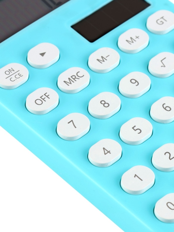 Калькулятор настольный 12-разрядный КК-968, бирюзовый