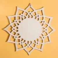 Панно "Инь Янь" МДФ, 40х40х1 см, цв. бежево-чёрный