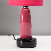 Настольная лампа с абажуром RISALUX &laquo;Сердце&raquo;, Е14, 40 Вт, красный, фигурное основание, 13&times;13&times;29 см