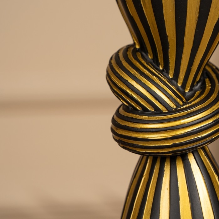 Подсвечник для одной свечи &laquo;Узел&raquo;, цвет черно-золотой 29,5 х 7,5 х 7,5 см