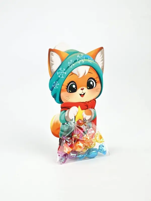 Пакетик под сладости &laquo;Зимний котик&raquo;