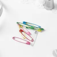 Булавки английские, 31 мм, 10 шт., цвет разноцветный