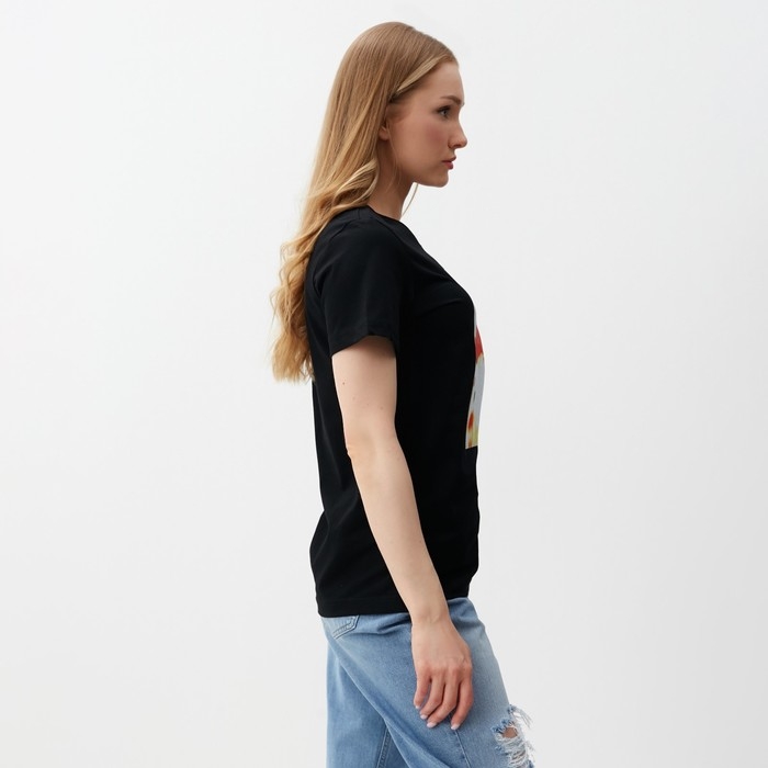 Футболка женская, цвет черный, размер 48 Футболка женская, цвет черный, размер 48