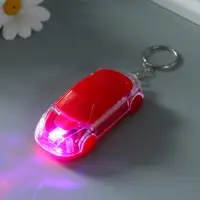 Фонарик брелок для ключей на кольце &laquo;Машина&raquo;, с открывашкой, мигает, 2.7&times;3.6&times;7.8 см, МИКС