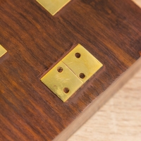 Настольная игра "Домино" 18,5х7,5х4 см, дерево шишам, латунь