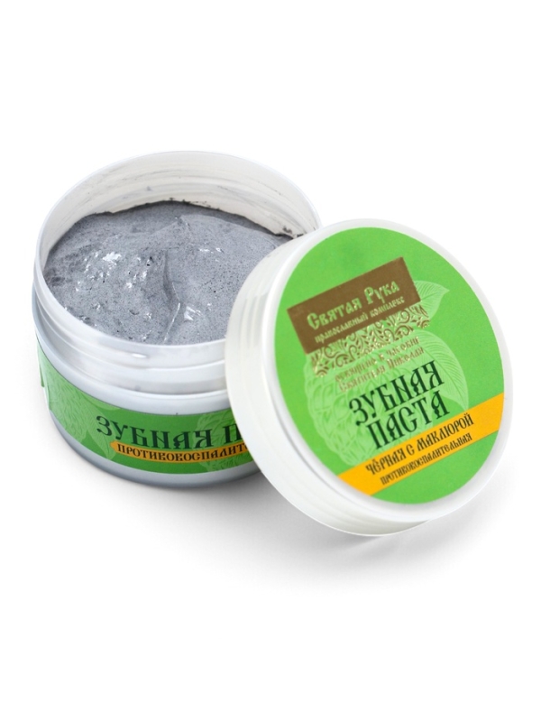 Паста зубная черная с Маклюрой, Паста зубная черная с Маклюрой, "Святая рука", 50 мл