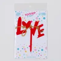 Топпер для торта &laquo;Люблю тебя&raquo;, красный