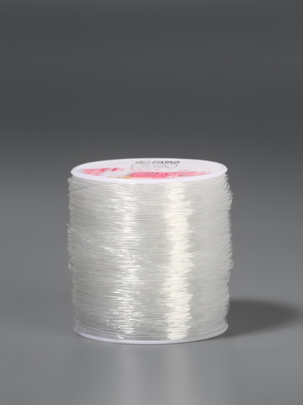 Нить для плетения 100±1м d0,8мм эластичная силикон прозрачный АУ Нить для плетения 100±1м d0,8мм эластичная силикон прозрачный АУ