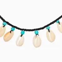 Браслет на ногу &laquo;Ракушки&raquo;, анклет, длина 24 см, чёрный