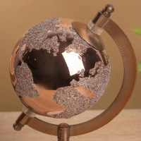 Глобус сувенирный "Сансет" 10х12,5х23 см, стекло, мрамор