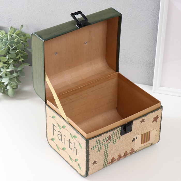 Шкатулка картон сундучок Шкатулка картон сундучок "Овечка под звездами" набор 2 шт 22х17х17,6 19х14,2х14,7 см