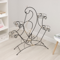 Подставка для цветов &laquo;Журавль&raquo;, d=17 см, цвет чёрный