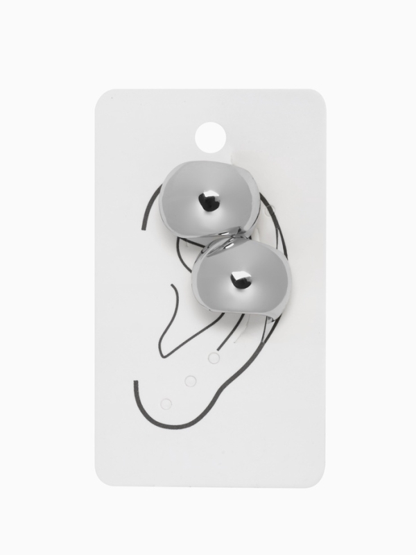 Серьги &laquo;Каффы&raquo; набор 2 шт, объёмные, цвет серебро