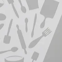 Трафарет пластик "Кухонная утварь" 15х15 см