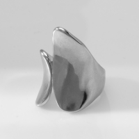 Кольцо металл «Тренд» два лепестка, цвет серебро, размер 17 Кольцо металл «Тренд» два лепестка, цвет серебро, размер 17