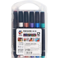 Набор маркеров акриловых 12 цветов в пластиковом пенале