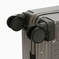 Чемодан 20", PС, 34*22*56, отд на молнии, код замок, 4 колеса, т. серый