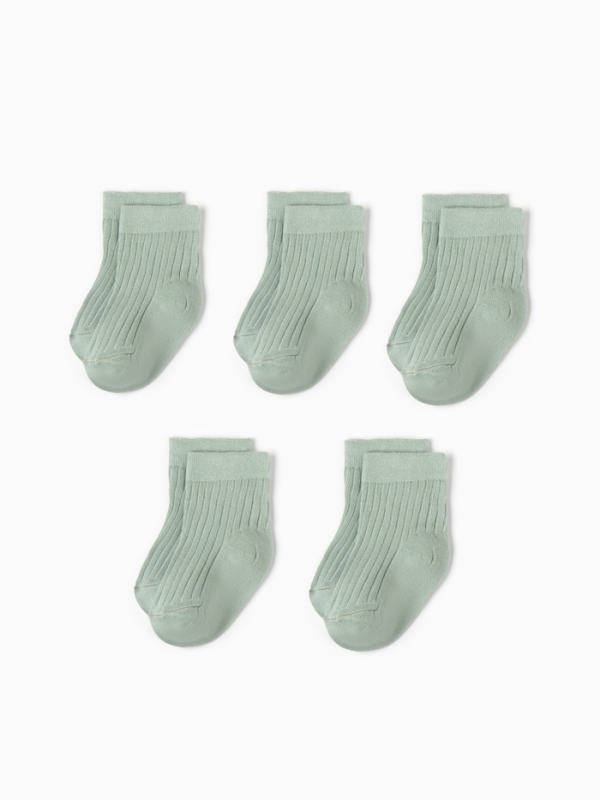 Набор носков Крошка Я BASIC LINE, 5 пар, 6-8 см, оливковый