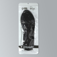 Стельки для обуви, универсальные, амортизирующие, р-р RU до 39 (р-р Пр-ля до 40), 25,5 см, пара, цвет чёрный