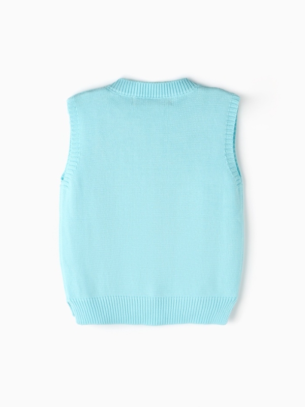 Жилет для девочки KAFTAN Ромашки р.30 (98-104 см), голубой Жилет для девочки KAFTAN Ромашки р.30 (98-104 см), голубой