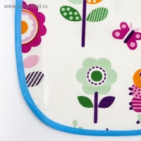 Нагрудник из нетканого полотна с ПВХ покрытием, &laquo;Цветы&raquo;, цвет МИКС