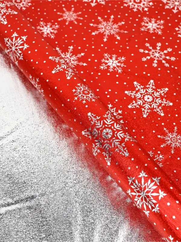 Плёнка упаковочная фольгированная &laquo;Снежинки&raquo;, 70 &times; 50 см