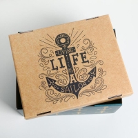 Коробка подарочная складная, упаковка, &laquo;Морская&raquo;, 31 х 25.5 х 16 см