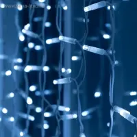 Гирлянда &laquo;Занавес&raquo; 2 &times; 3 м, IP65, УМС, белая нить каучук, 600 LED, свечение белое, 220 В