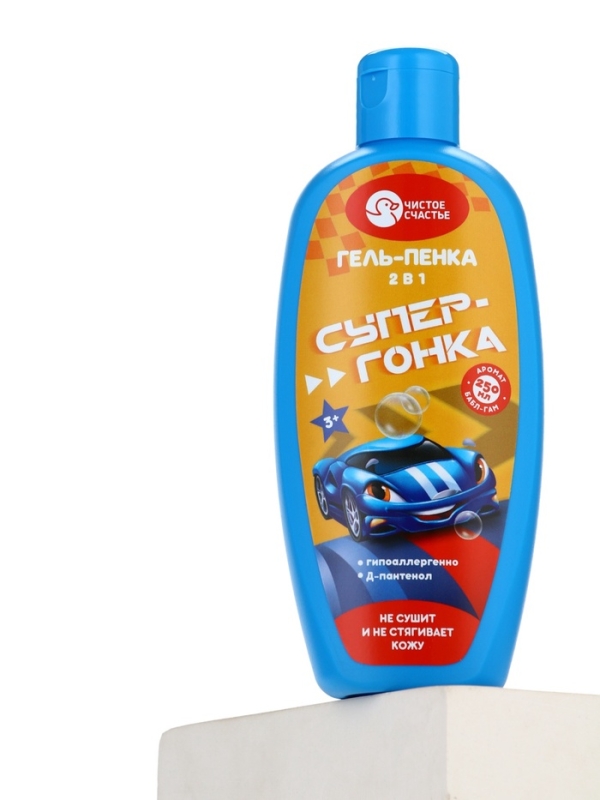 Пена для ванны "Супер-гонка", 250 мл., с ароматом бабл-гам