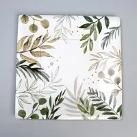 Тарелка одноразовая бумажная квадратная "Эко",21 см