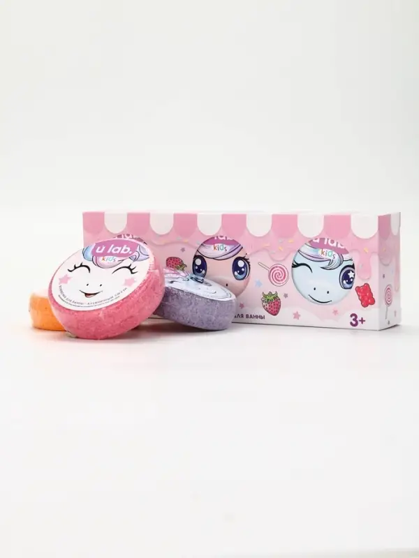 Набор бомбочек для ванны "Единороги", 3x100 г