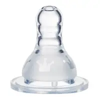 Соска на бутылочку, антиколиковая, M&B &laquo;Корона&raquo;, от 6мес., классическое горло, быстрый поток, фасовка по 20 шт.